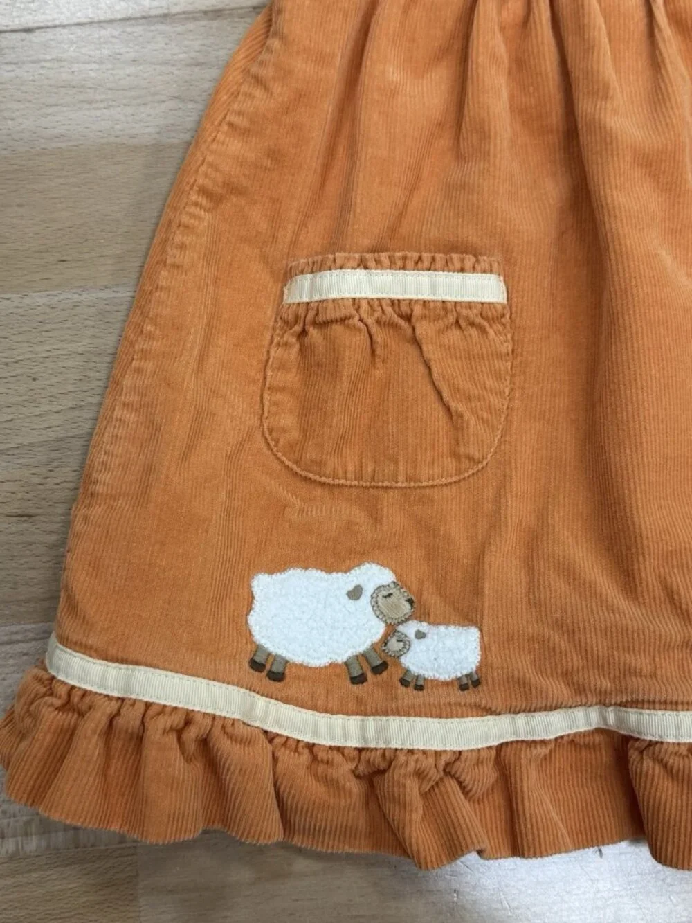 Gymboree Vintage Corduroy Sheep Jumper Set 2006 Wooly Pals Bodysuit/Dress